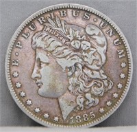 1885 Morgan Silver Dollar.