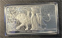 10-Ounce Silver Bar: Una and the Lion