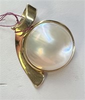 14K PEARL PENDANT 7.3G