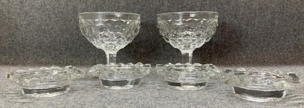 American Fostoria Stemware & Salt Cellars/Ashtray