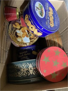 Two Box lot of tins