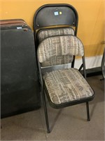 Pair Folding Padded Chairs