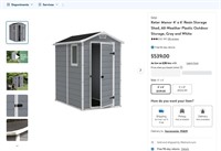 W8205  Keter Manor 4' x 6' Resin Storage Shed