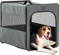 PETSFIT Soft Sided Dog Crate - Medium Size - Grey