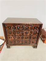 Asian 16 drawer herb chest - 17" tall x 19.5" wide