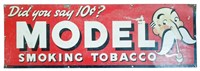 Vintage Tin Model Tobacco Sign - 1940's