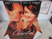 Chocolat Movie Poster Signed by Johnny Depp and