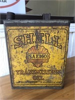 Early Shell transmission oil gallon tin