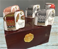 Porcelain elephant shakers