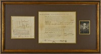 William Moultrie Signed Land Grant and Plat