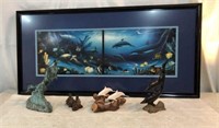 Dolphin Sculptures  & Wyland Picture V13
