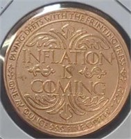 1 oz fine copper coin inflation is coming