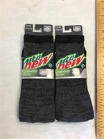 2 pair Mountain Dew PUGS licensed socks