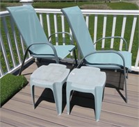 2 porch chairs & tables