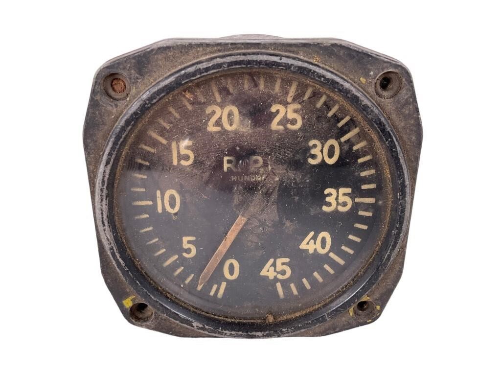 Jaeger Watch Co RPM Airplane Gauge