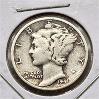 1941 Mercury Dime