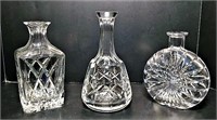 Crystal Decanters- lot of 3