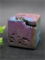 RAINBOW TITANIUM CUBE ROCK STONE LAPIDARY SPECIMEN