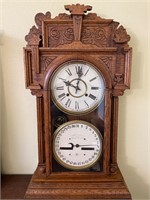 Waterbury #43 double dial calendar clock