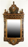 17th CENTURY CARVED & GILDED SPANISH MIRROR