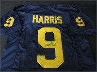 Major Harris signed football jersey COA