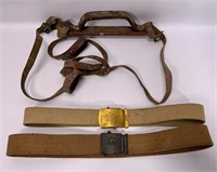Boy Scout belt / Book carrier, leather straps