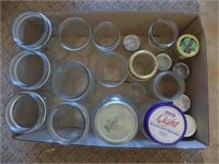 20+) Variety of Glass Jars-some w/lids