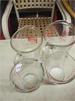 Four Anchor Hocking Measuring Cups