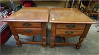 Pair of 2 End Table w/ Drawers