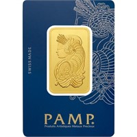 One Gram - .999 Fine Gold PAMP Bar