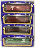 Four ExactRail HO Scale Train Cars