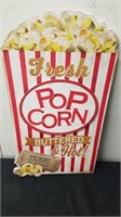 10.5 X 15.5 in fresh buttered popcorn sign