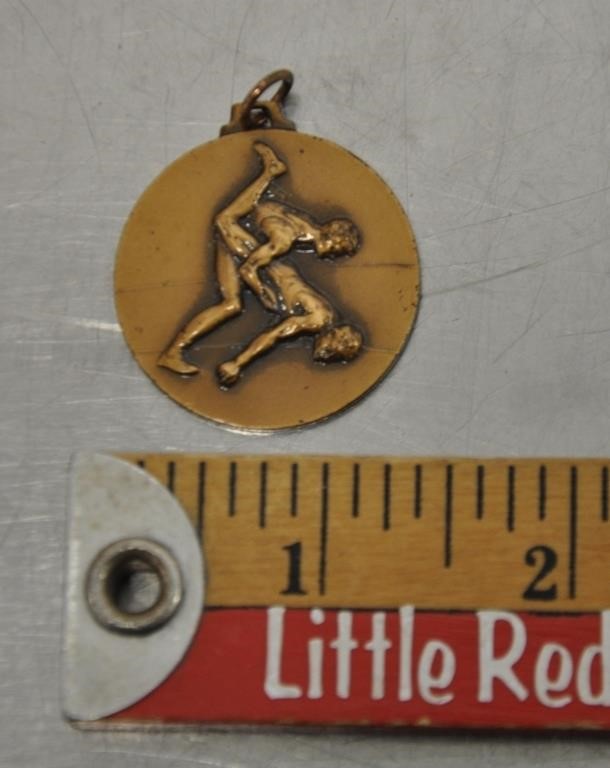 Vintage wrestling medal