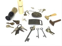 Vintage Keys Razors Belt Buckle Lot