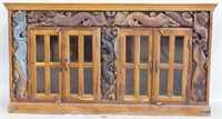 Heavily Carved 4 Door Console 42x78.5x17.5