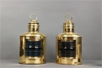 Brass port and starboard lanterns