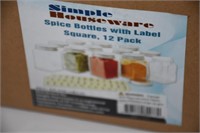 Spice Bottles w/Labels NIB ~