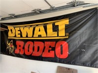 Dewalt Rodeo banner & clock