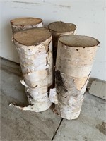4 birch firewood logs