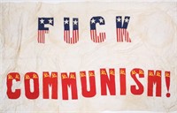 VIETNAM WAR IN COUNTRY MADE ANTI-COMMUNIST FLAG