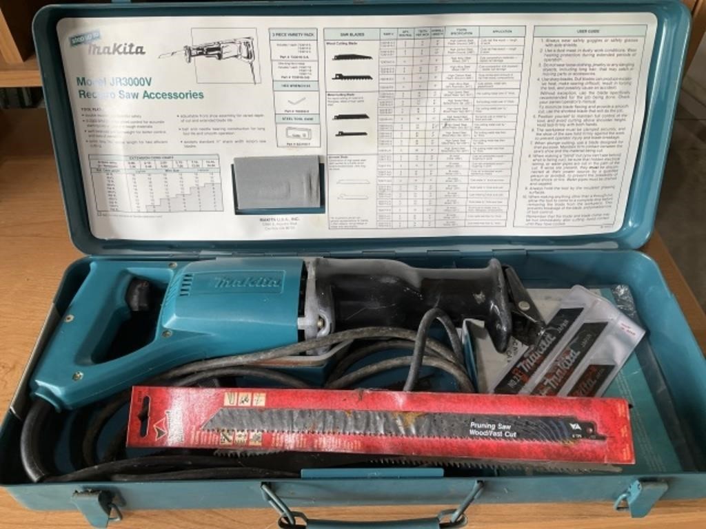 Makita Electric Recipriating Saw, Case tested