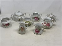 Beautiful cream and sugar set white with floral