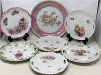 Assortment of 5 porcelain plates and 1 platter