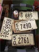 Lot of 1970s Iowa License Plates