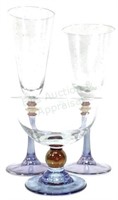 (24pc) Iridescent Glass, Stemware, Champagne