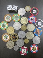 ESTATE LOT OF 70'S, 80'S 7 90'S GAMING TOKENS