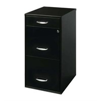 Space Solutions 3-Drawer File Cabinet  Black