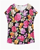 Sz 1X LAURA PLUS Floral Print Top