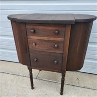 Martha Washington Style Walnut Sewing Cabinet