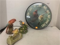 Temperature Gauge & Bird Decor